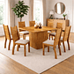 Juego de Comedor 8 sillas Dominus Beige 80,5 x 120 x 120 cm - Miniatura 1
