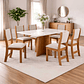 Juego de Comedor 6 sillas Firenze Beige 78,1 x 77 x 136 cm - Miniatura 1