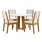 Juego de comedor 4 sillas Style Vidrio 1.0 Beige - Miniatura 2
