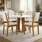 Juego de comedor 4 sillas Style Vidrio 1.0 Beige - Miniatura 1