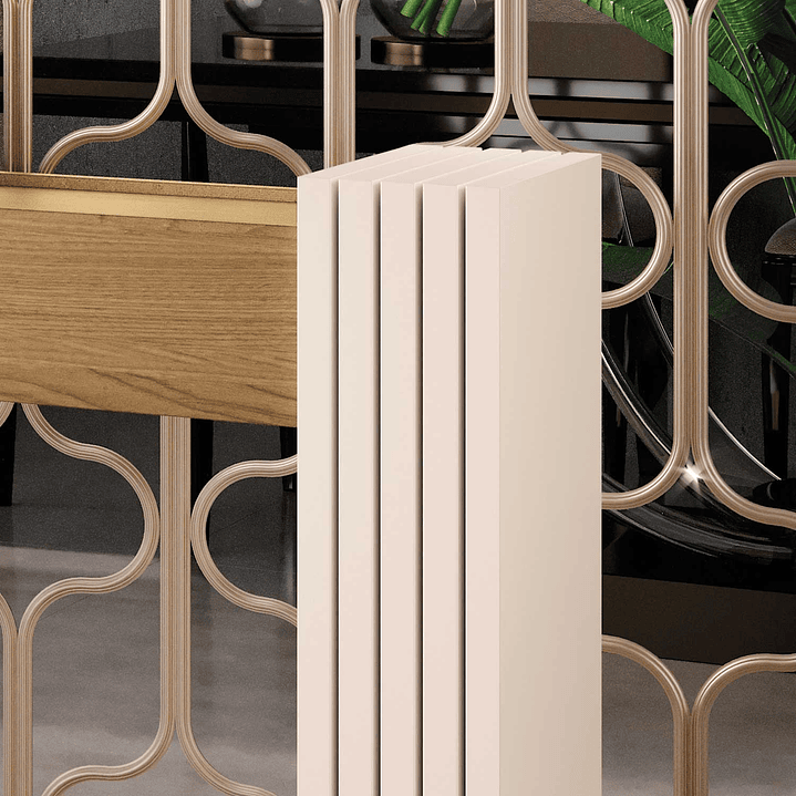 Set mesa Praga + Arrimo Trento freijo Off white 6