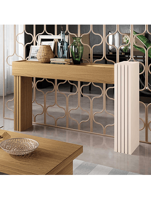 Set mesa Praga + Arrimo Trento freijo Off white