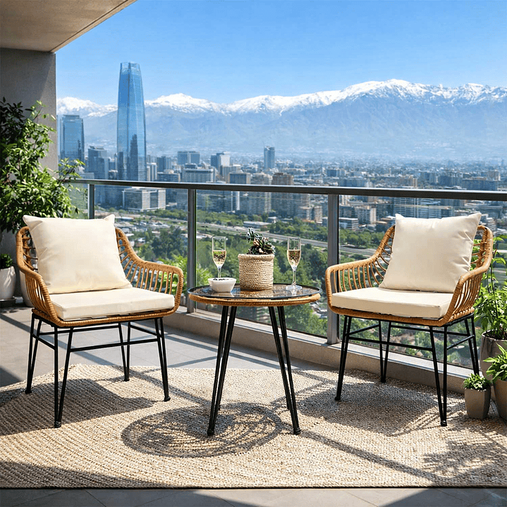 Set de Balcón 3 Piezas Lombok Caramelo 2 Personas 1