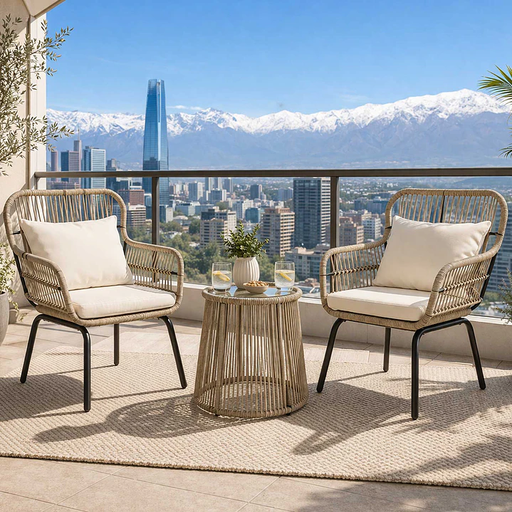 Set de Balcón 3 Piezas Santa Fernanda Caramelo 2 Personas 1