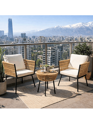 Set de Balcón 3 Piezas Córdova Caramelo 2 Personas
