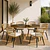Comedor Terraza Londres Caramelo 160x90 cm 6 Sillas Cojín Marfil 