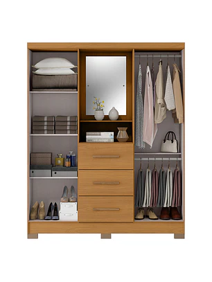 Closet 4 puertas 3 cajones Versalles 190 x 152,4 x 46,5 Cinamomo/ Off white