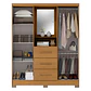 Closet 4 puertas 3 cajones Versalles 190 x 152,4 x 46,5 Cinamomo/ Off white - Miniatura 2