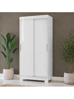 Closet 2 puertas corredera Lumière 190 x 91,7 x 46,5 Blanco Nieve