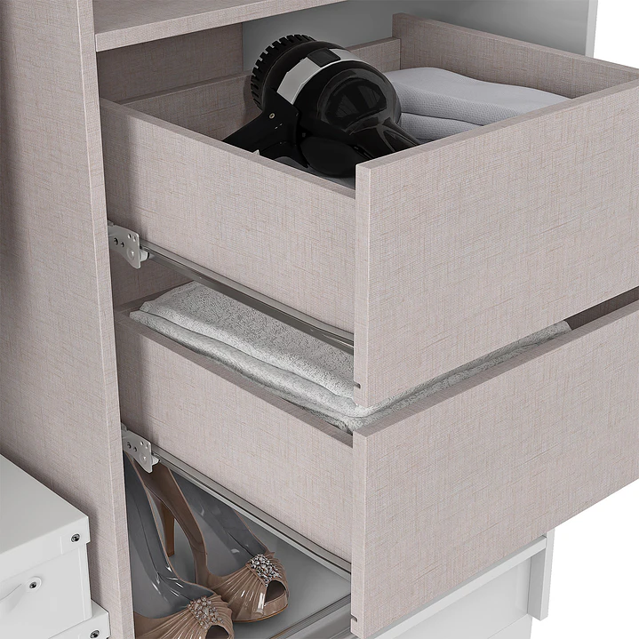 Closet 2 puertas corredera Lumière 190 x 91,7 x 46,5 Blanco Nieve 7