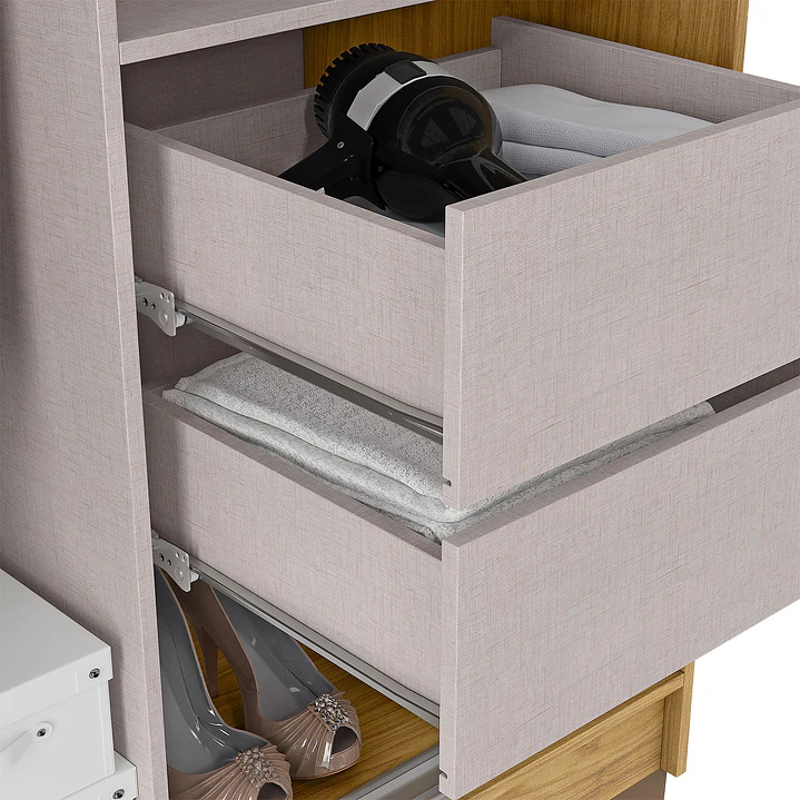 Closet 2 puertas corredera Lumière 190 x 91,7 x 46,5 Marroco Off White con espejo 5