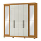 Closet 6 puertas con espejo Rivoli Cinamomo/ Off White 230 x 227,5 x 46.5 - Miniatura 4