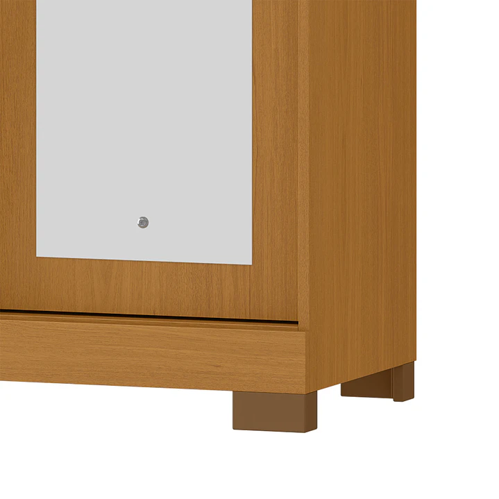 Closet 6 puertas con espejo Rivoli Cinamomo/ Off White 230 x 227,5 x 46.5 5