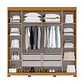 Closet 6 puertas con espejo Rivoli Cinamomo/ Off White 230 x 227,5 x 46.5 - Miniatura 2