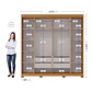 Closet 6 puertas con espejo Rivoli Cinamomo/ Off White 230 x 227,5 x 46.5 - Miniatura 8