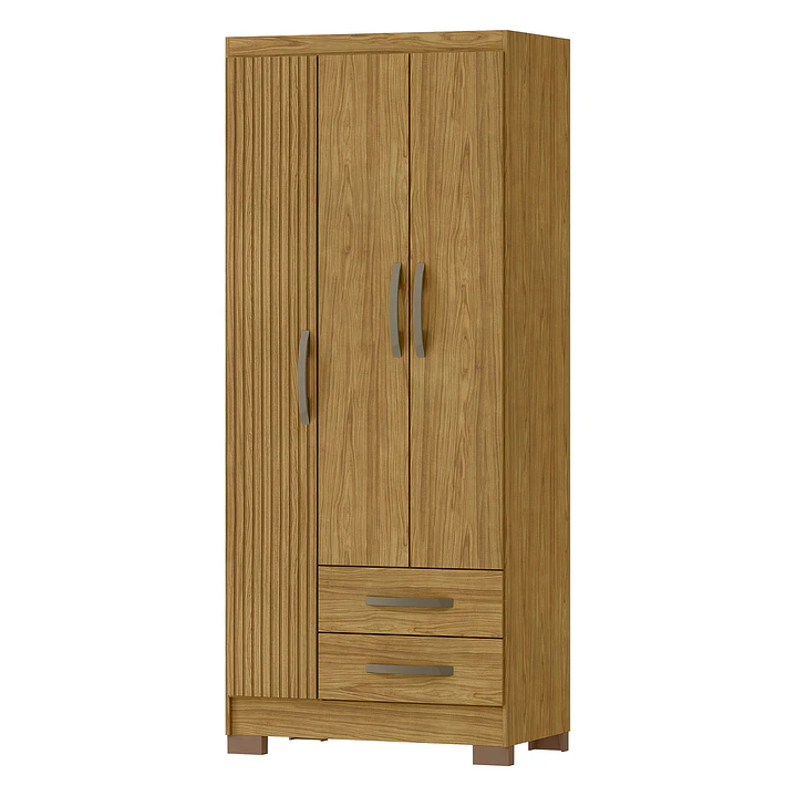 Closet 3 puertas Classic Marroco / Ripado 188 x 80 x 46 3