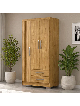 Closet 3 puertas Classic Marroco / Ripado 188 x 80 x 46