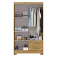 Closet 4 puertas Classic Marroco / Ripado 188 x 104,8 x 46,5 - Miniatura 2