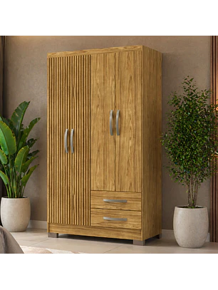 Closet 4 puertas Classic Marroco / Ripado 188 x 104,8 x 46,5