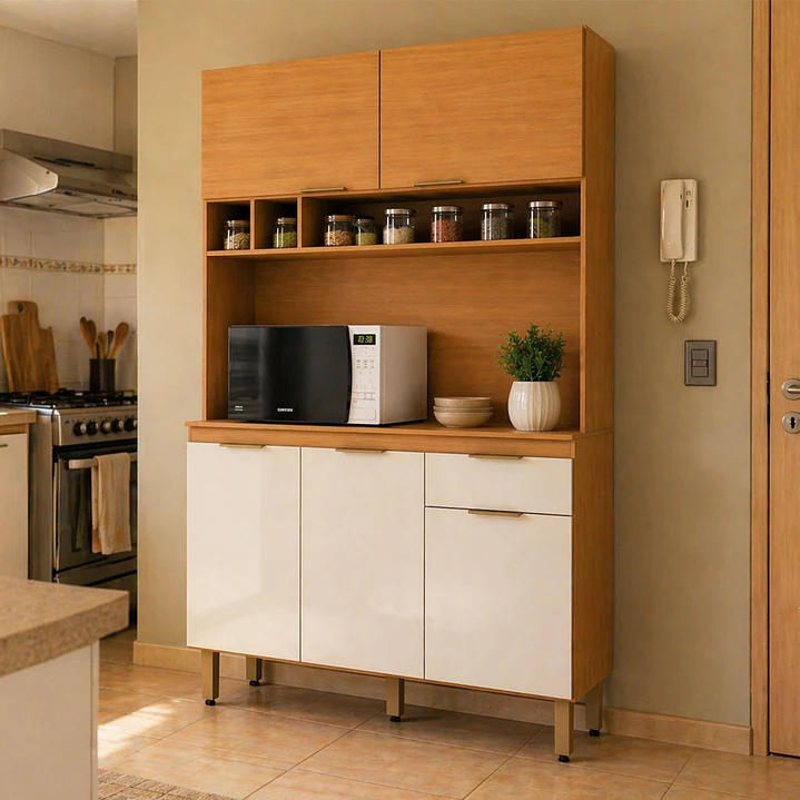 Kit Mueble de Cocina Rouse Cinamomo/ Off white 190 x 120 x 38,5 1