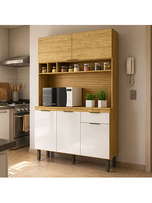 Kit Mueble de Cocina Rouse marroco / Off White 190 x 120 x 120