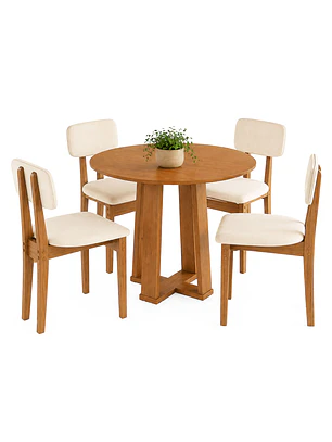 Juego de comedor Artemis 4 Sillas 1.0 Beige