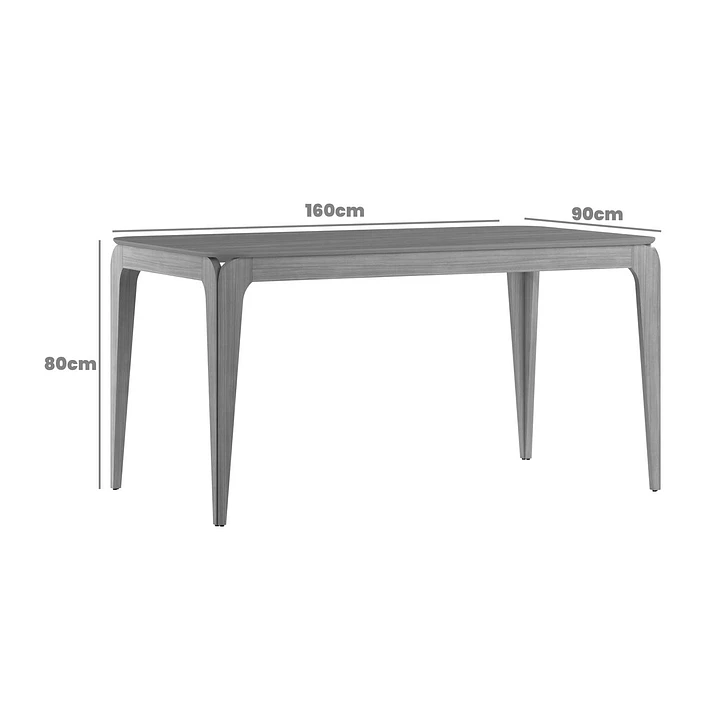 Juego de Comedor Arezzo 6 Sillas Café 80 x 90 x 160 cm 5