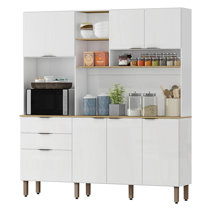 Kit Mueble de Cocina Magnolia Blanco nieve 195 x 177,9 x 38 cm 3