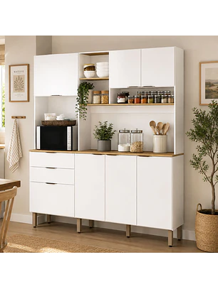 Kit Mueble de Cocina Magnolia Blanco nieve 195 x 177,9 x 38 cm