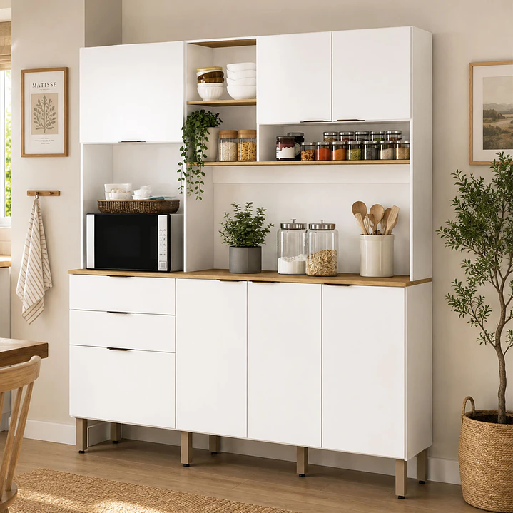 Kit Mueble de Cocina Magnolia Blanco nieve 195 x 177,9 x 38 cm 1