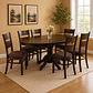 Juego de comedor Juliette Chocolate Extendible 6 sillas Café - Miniatura 1