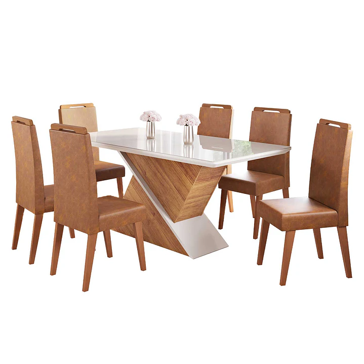 Juego de comedor 6 sillas Altis Vidrio 1.8 2