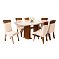 Juego de Comedor 6 sillas Real Beige 82 cm x 90 cm x 160 cm - Miniatura 2