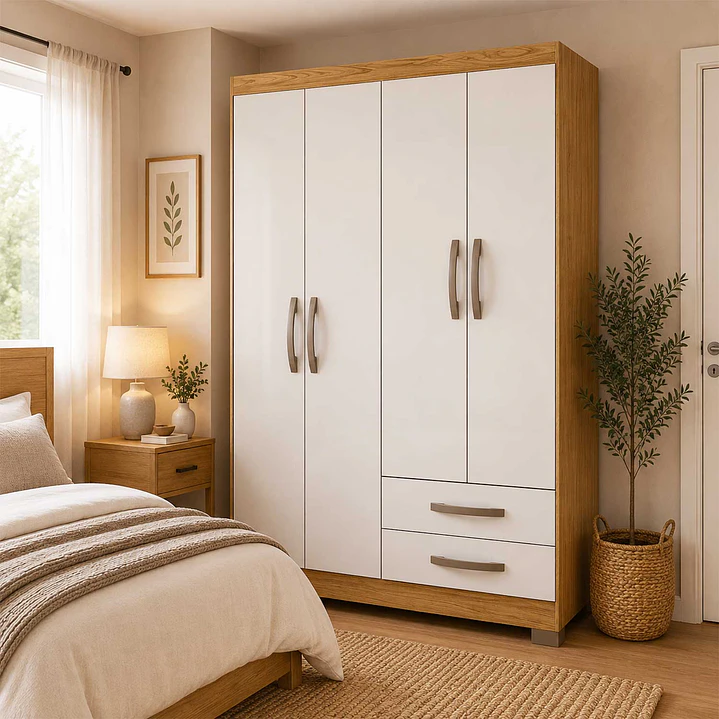 Closet 4 puertas Classic Marrocos / Off  188 x 104,8 x 46,5 1