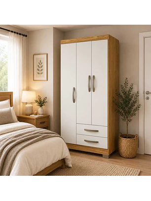 Closet 3 puertas Classic Marrocos / Off white 188 x 80 x 46    