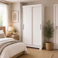 Closet 2 puertas corredera Lumière 190 x 91,7 x 46,5 Blanco Nieve - Miniatura 1