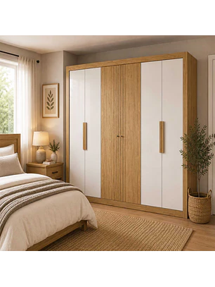 Closet 6 puertas Atelier Marrocos/ Off white 217 x 229,8 x 46.8