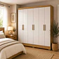 Closet 6 puertas Nativo Marrocos/ Off white 200,6 x 175,2 x 46.2  - Miniatura 1