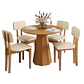 Juego de comedor 4 sillas Isis Cinamomo 1.0 Beige - Miniatura 2