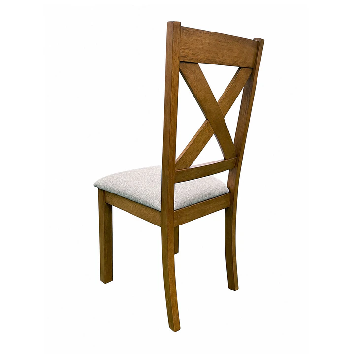 Juego de comedor madera Aline 6 sillas Crossback Café 4