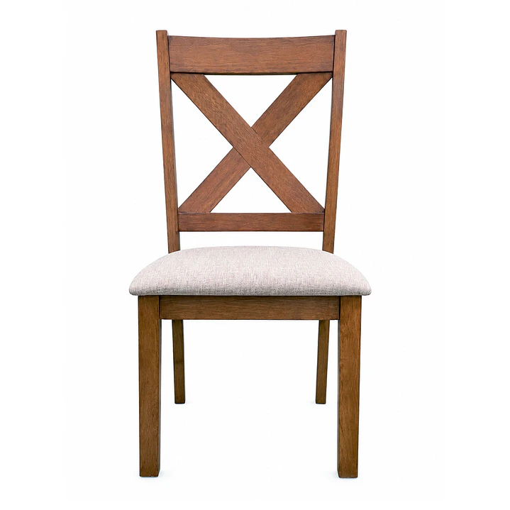 Juego de comedor madera Aline 6 sillas Crossback Café 5