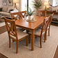 Juego de comedor madera Aline 6 sillas Crossback Café - Miniatura 1