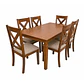 Juego de comedor madera Aline 6 sillas Crossback Café - Miniatura 2