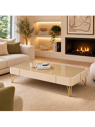 Mesa de centro Doncella Off White Champagne 