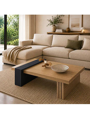 Mesa de centro Praga Freijo-Pretto 107x60x33 cm