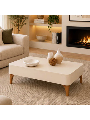 Mesa de Centro Niza Off White 32 x 60.5 x 100cm
