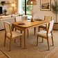 Juego de Comedor 4 sillas Arezzo 1.20 Beige 80 x 120 x 80 cm - Miniatura 1