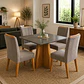 Juego de comedor 4 sillas Hera Gris  77,6 x 90 x 90 cm - Miniatura 1