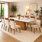 Juego de Comedor 8 sillas Terranova Beige 79,5 x 90 x 200 cm - Miniatura 1