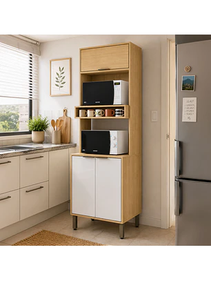 Mueble de Cocina para microondas Camil 210,5 x 70 x 51,6